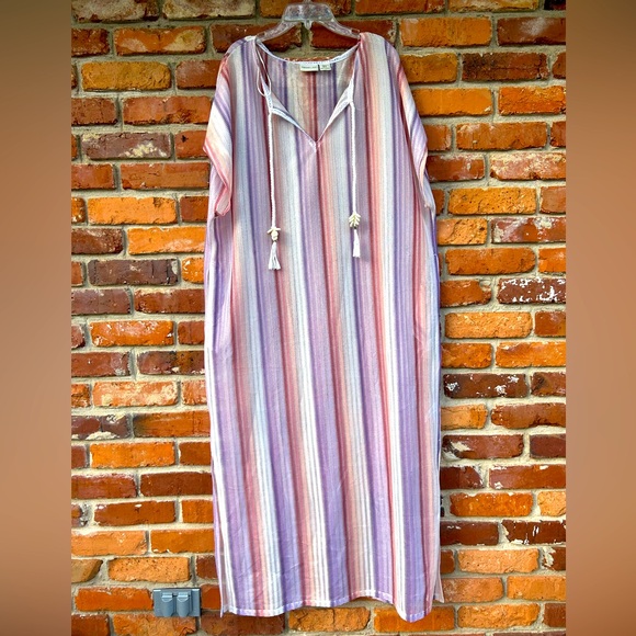 Rachel Zoe Multicolor Striped Kaftan Size XL - Picture 1 of 8